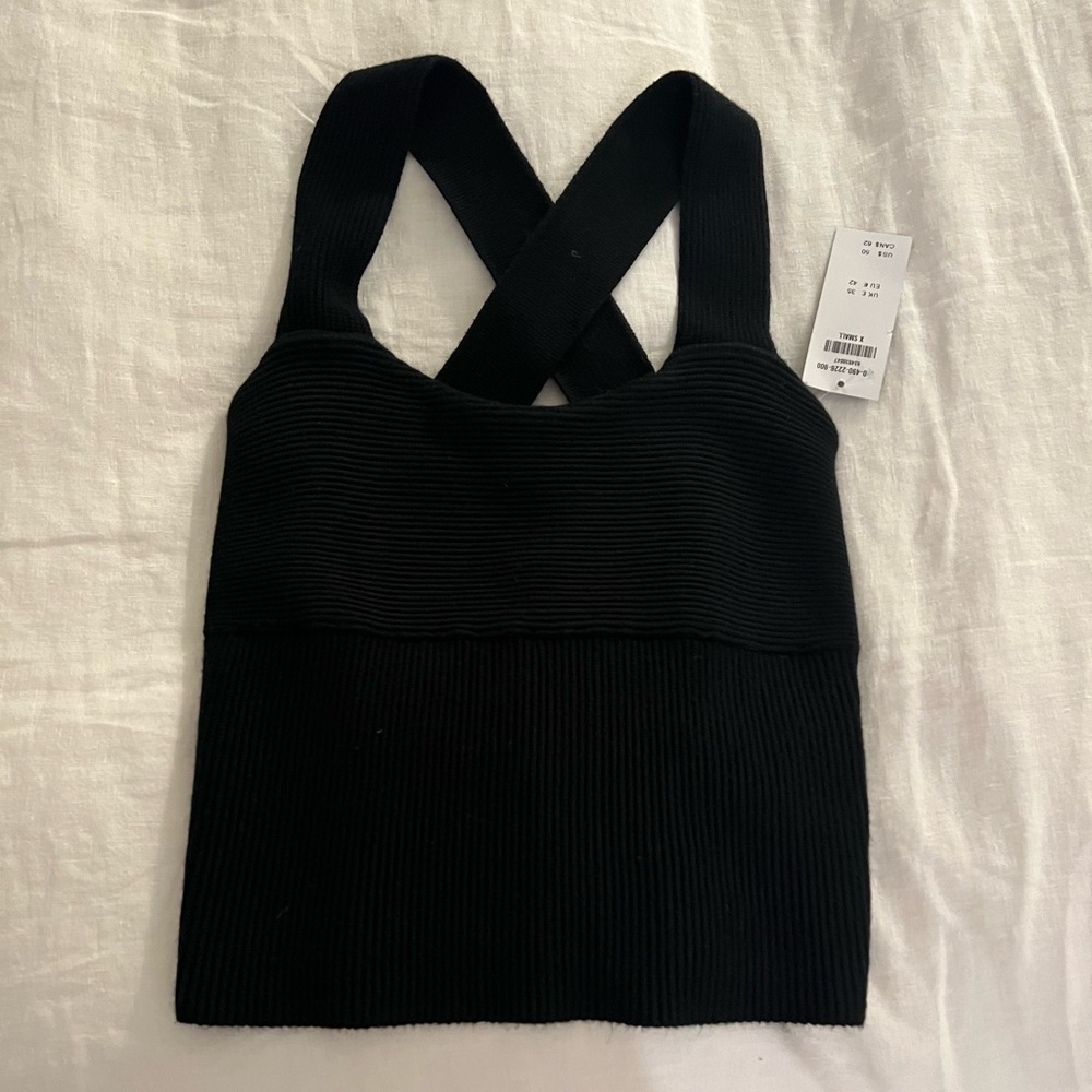 Abercrombie & Fitch Black Ribbed Square-Neck Tank Top - Picture 5 of 10
